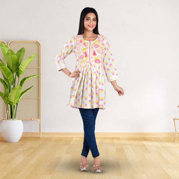 Cotton Kurti with Embroidery