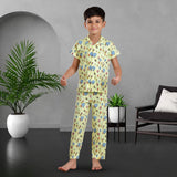 Clothe Funn Boys Night Suit, Lemon