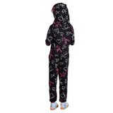 Clothe Funn Girls Track Suit, Hood Sweatshirt & Track Pant, Black