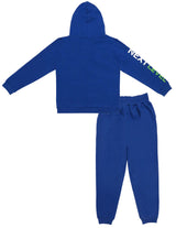 Clothe Funn Boys Tracksuit, Hood Jacket With Track Pant, Royal