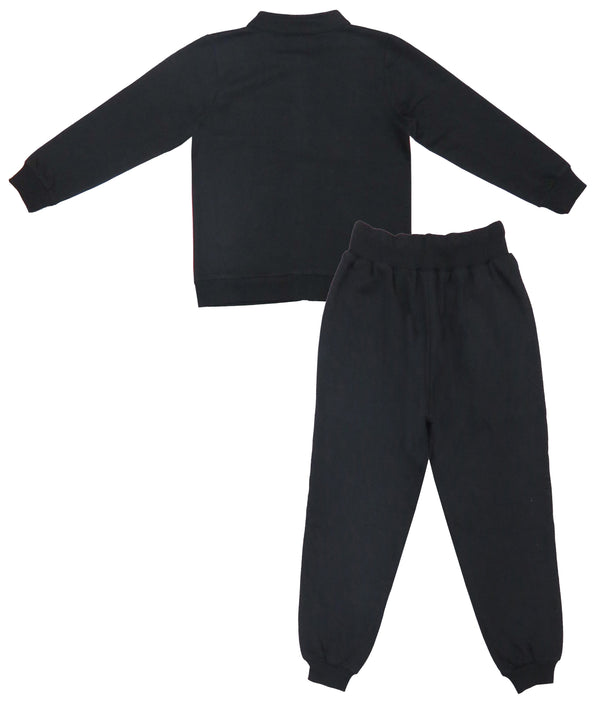 Clothe Funn Boys Tracksuit, Jacket With Track Pant, White, Red & Black