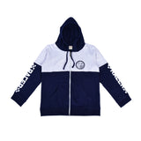 Clothe Funn Boys Winter Tracksuit, Hood Jacket & Track Pant Set, Navy & Ecru Melange