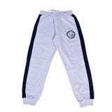 Clothe Funn Boys Winter Tracksuit, Hood Jacket & Track Pant Set, Navy & Ecru Melange