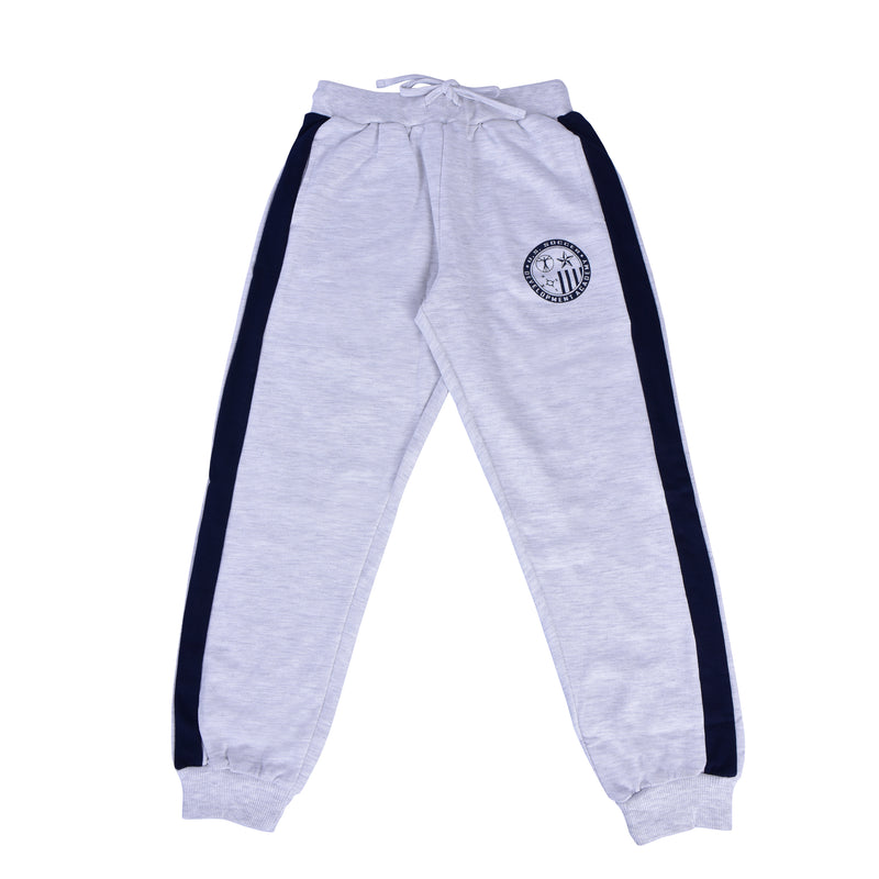Clothe Funn Boys Winter Tracksuit, Hood Jacket & Track Pant Set, Navy & Ecru Melange