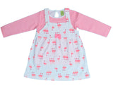 Clothe Funn Baby Girl's Swan Printed Dress, White
Frock & Full Sleeve T-shirt