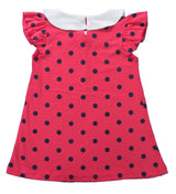 Clothe Funn New Born Baby Girl's Dotted Printed Dress, Coral
Cap Sleeve Frock
