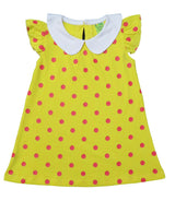 Clothe Funn New Born Baby Girl's Dotted Printed Dress, Yellow
Cap Sleeve Frock
