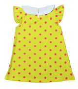 Clothe Funn New Born Baby Girl's Dotted Printed Dress, Yellow
Cap Sleeve Frock
