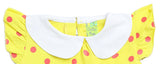 Clothe Funn New Born Baby Girl's Dotted Printed Dress, Yellow
Cap Sleeve Frock