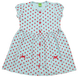 Clothe Funn Baby Girl's Cap Sleeves Dotted Printed Dress, Aqua
Cap Sleeve Frock