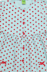 Clothe Funn Baby Girl's Cap Sleeves Dotted Printed Dress, Aqua
Cap Sleeve Frock