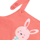 Clothe Funn New Born Baby Girl's Pinafore Knee Length Rabbit Printed Dress, Peach/Coral
Frock & Short Sleeves T-shirt