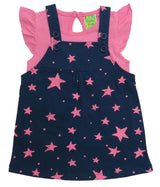 Clothe Funn New Born Baby Girls Star Printed Dress, Pink/Navy
Frock & Cap Sleeve T-shirt
