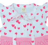 Clothe Funn New Born Baby Girl's Heart & Striped Printed Skin Friendly Dress, Pink Stripes
Cap Sleeve Frock