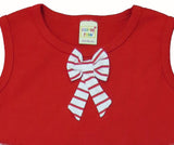 Clothe Funn New Born Baby Girl's Striped Printed Sleeveless Dress with Cute Bow, Red Stripes
Sleeveless Frock
