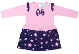 Clothe Funn New Born Baby Girl's Star Printed Dress with Frill, Rose Pink/Navy
Full Sleeve Frock