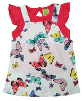 Clothe Funn New Born Baby Girl's Butterfly Printed Dress, White/Fuschia
Frock & Cap Sleeve T-shirt