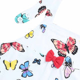 Clothe Funn New Born Baby Girl's Butterfly Printed Dress, White/Fuschia
Frock & Cap Sleeve T-shirt