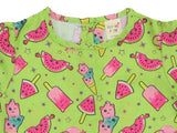 Clothe Funn Baby Girl's Fancy Ice Cream Printed Dress, Green AOP
Short Sleeves Frock