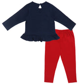 Clothe Funn Baby Girl's Daddy Printed Full Sleeve T-Shirt & Full Pant Set, Navy/Red
Full Sleeve T-Shirt & Pant