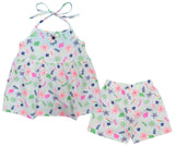 Clothe Funn Baby Girls Floral Printed Co-Ord Set, White
Spaghetti Strap Top & Shorts