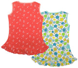Clothe Funn Baby Girls Floral Printed Frock, Combo 1:- Coral/White (Pack of 2)
Sleeveless Frocks
