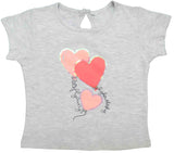 Clothe Funn Baby Girls Heart Printed Set, Grey/Peach
Half Sleeve T-Shirt & Shorts
