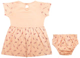 Clothe Funn Baby Girls Ice Cream Printed Frock With Bloomer, Light Peach
Short Sleeves Frock & Bloomer