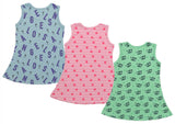 Clothe Funn Baby Girls Printed Frocks, Combo 1:- Mint/Blue/Pink (Pack Of 3)
Sleeveless Frocks
