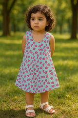 Clothe Funn Baby Girls Printed Frocks, Combo 2:- Lemon/Blue/Gold (Pack Of 3)
Sleeveless Frocks