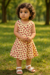 Clothe Funn Baby Girls Printed Frocks, Combo 3:- Lemon/Pink/Blue (Pack Of 3)
Sleeveless Frocks