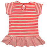 Clothe Funn Baby Girls Stripe Printed Frock With Bloomer, Peach
Short Sleeves Frock & Bloomer