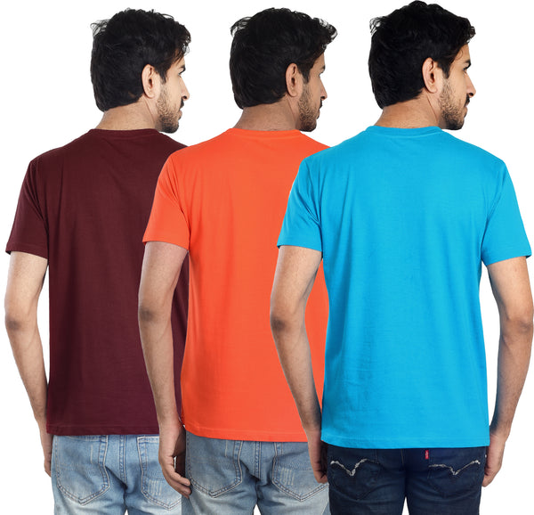 Clothe Funn Mens Round Neck T-Shirt, Combo-2