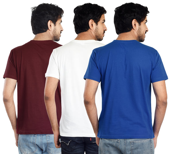 Clothe Funn Mens Round Neck T-Shirt, Combo-4