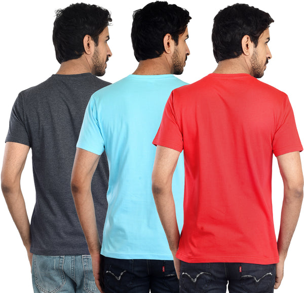 Clothe Funn Mens Round Neck T-Shirt, Combo-3