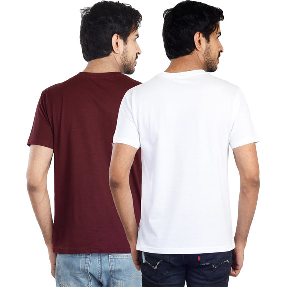 Clothe Funn Mens Round Neck T-Shirt, Combo-8