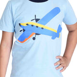 Clothe Funn Boys Airplane Printed Half Sleeve T-Shirt & Shorts Set, Sky Blue/Stripes
Half Sleeve T-Shirt & Shorts