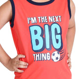 Clothe Funn Boys Ball Printed Sleeveless T-Shirt & Shorts Set, Coral/Navy
Sleeveless T-Shirt & Shorts