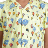 Clothe Funn Boys Balloon Printed Night Suit, Lemon
Half Sleeve Shirt & Full Pant