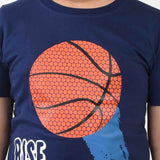 Clothe Funn Boys Basketball Printed Half Sleeve T-Shirt & Shorts Set, Navy/Orange
Half Sleeve T-Shirt & Shorts