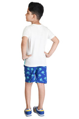 Clothe Funn Boys Beach Printed Half Sleeves T-Shirt & Shorts Set, Off-White/Royal
Half Sleeve T-Shirt & Shorts
