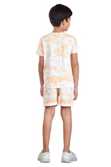 Clothe Funn Boys Board Printed Half Sleeve T-Shirt & Shorts Co-Ord Set, Off-White/Peach
Half Sleeve T-Shirt & Shorts
