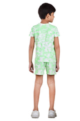 Clothe Funn Boys Bus Printed Half Sleeve T-Shirt & Shorts Set, Off-White/Green
Half Sleeve T-Shirt & Shorts
