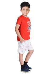 Clothe Funn Boys Camera Printed Half Sleeve T-Shirt & Shorts Set, Red/Ecru AOP
Half Sleeve T-Shirt & Shorts