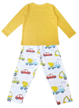 Clothe Funn Boys Full Sleeve Car Printed T-Shirt & Pant Set, Gold/White
Full Sleeve T-Shirt & Pant
