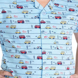 Clothe Funn Boys Car Printed Night Suit, Blue
Half Sleeve Shirt & Full Pant 