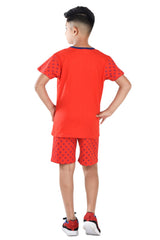 Clothe Funn Boys Half Sleeve Cool Printed T-Shirt & Shorts Set, Red
Half Sleeve T-Shirt & Shorts
