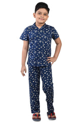 Clothe Funn Boys Cool Printed Night Suit, Navy
Half Sleeve Shirt & Full Pant
