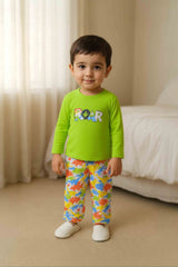 Clothe Funn Boys Full Sleeve Dino Printed T-Shirt & Pant Set, Lime Green
Full Sleeve T-Shirt & Pant
