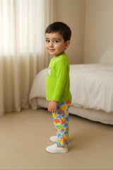 Clothe Funn Boys Full Sleeve Dino Printed T-Shirt & Pant Set, Lime Green
Full Sleeve T-Shirt & Pant